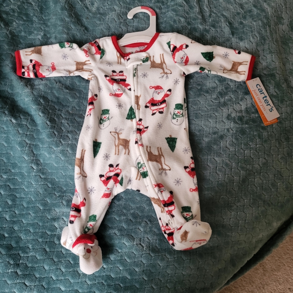 🍂 Carter's fleece footies pajamas NWT